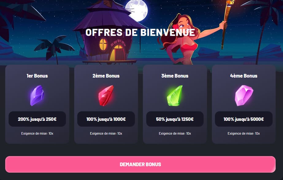 Bonus bienvenue Seven casino