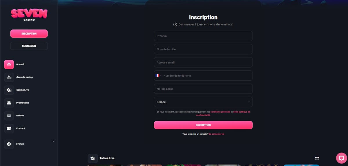 Inscription Seven casino