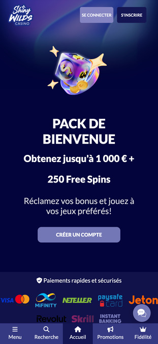 Shiny Wilds casino application Shiny Wilds casino application