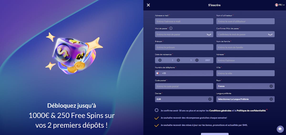 Inscription Shiny Wilds Casino