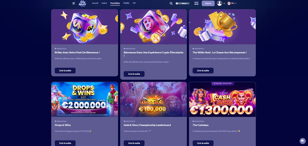 Promotions Shiny Wilds Casino