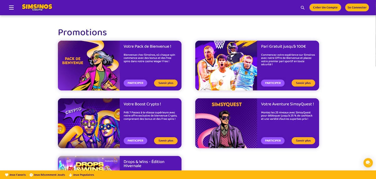 Promos Simsinos Casino
