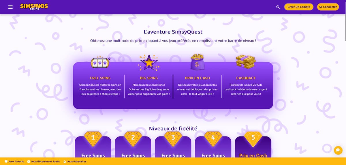 Simsyquest Simsinos Casino