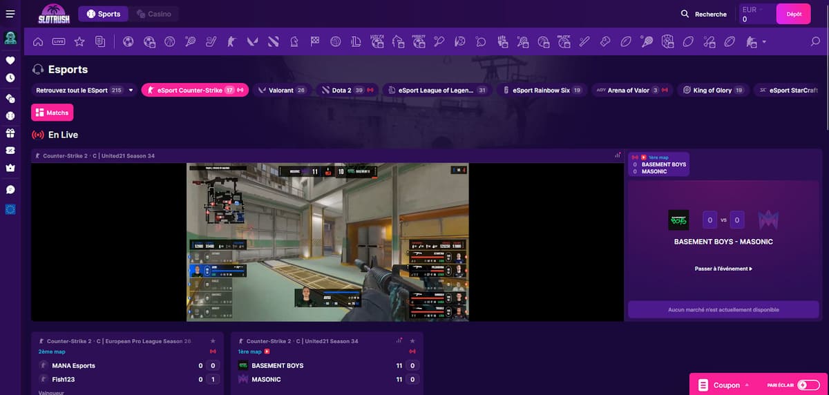 Bookmaking Slotrush Casino