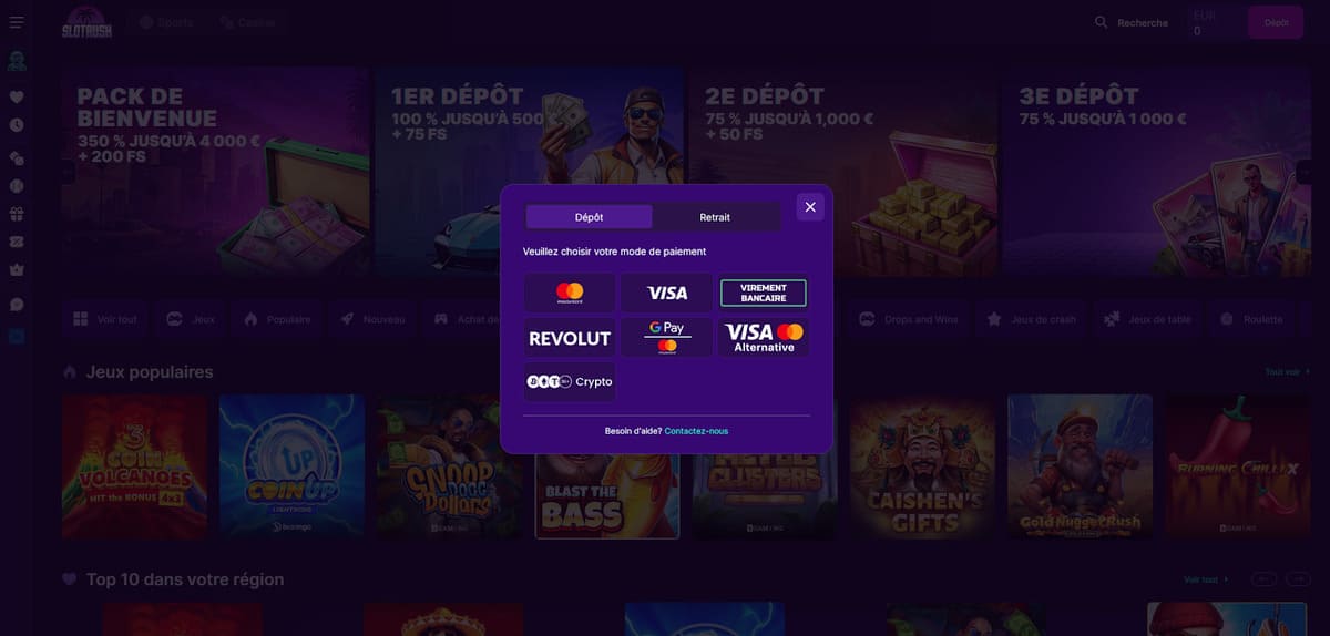 Ludothèque Slotrush Casino