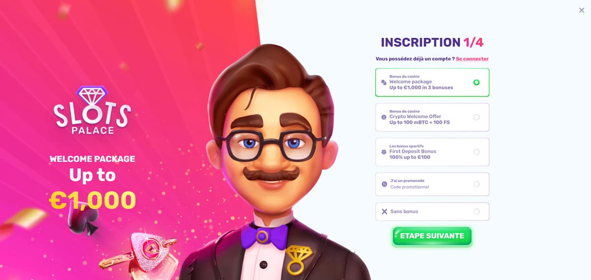 Inscription Slots Palace casino