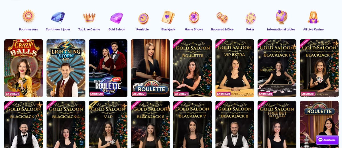 Live casino SlotsPalace