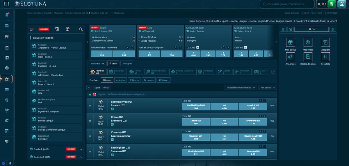 Bookmaker Slotuna Casino