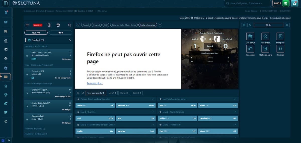 Firefox bug Slotuna Casino