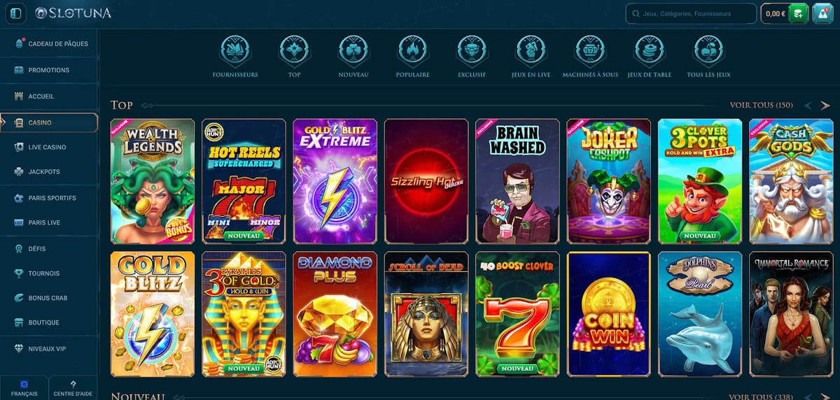 Lobby Slotuna Casino