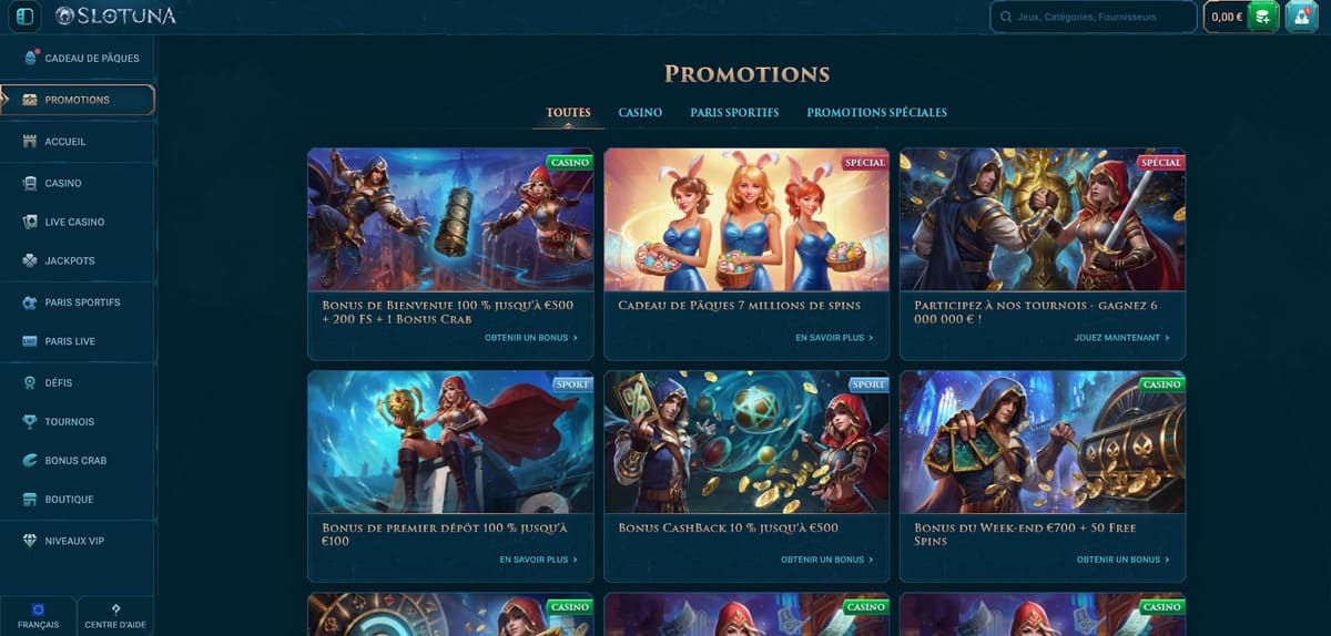 Promotions Slotuna Casino