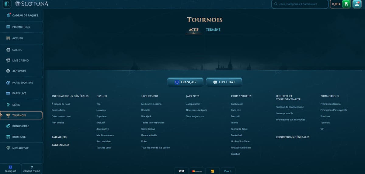 Tournois Slotuna Casino