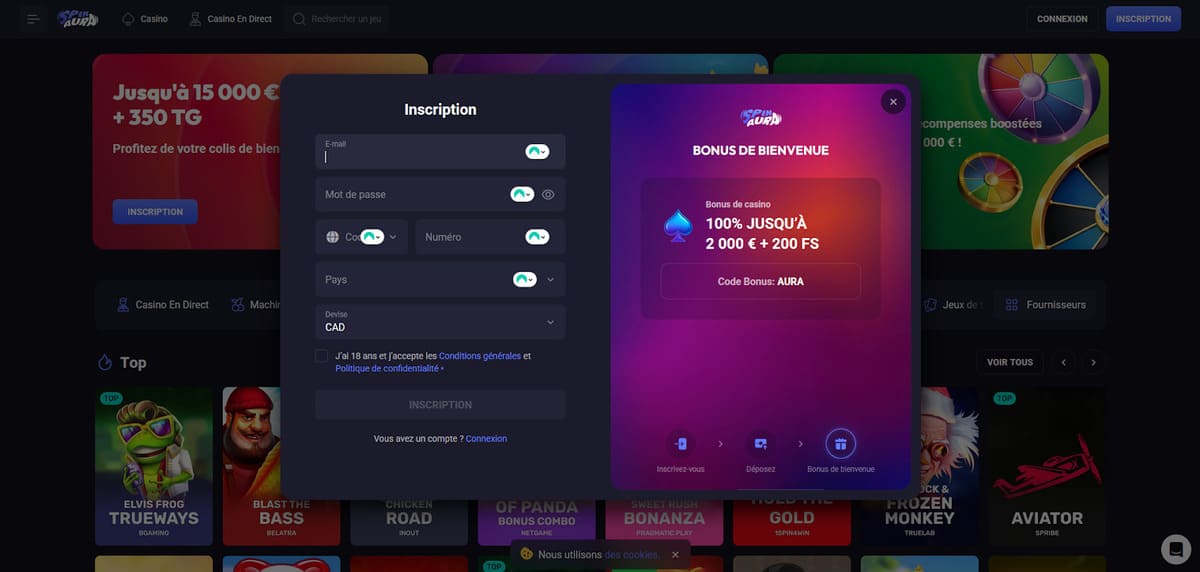 Inscription Spin Aura Casino