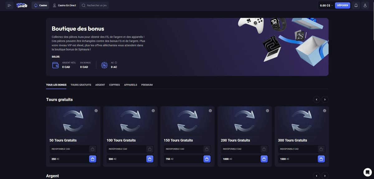 Magasin Spin Aura Casino
