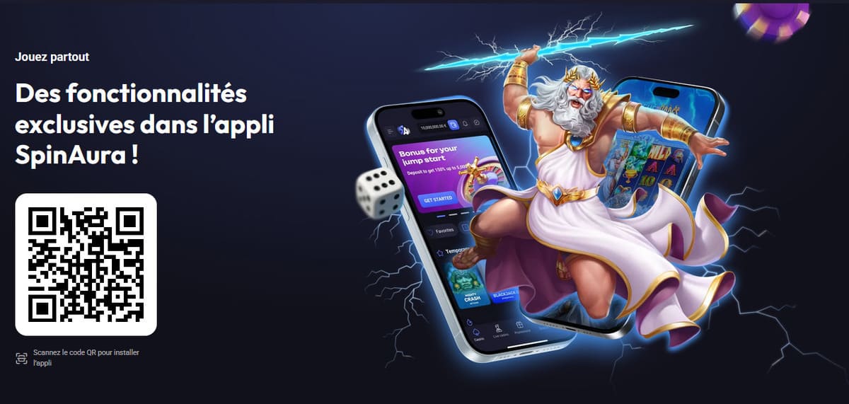 Version mobile Spin Aura Casino
