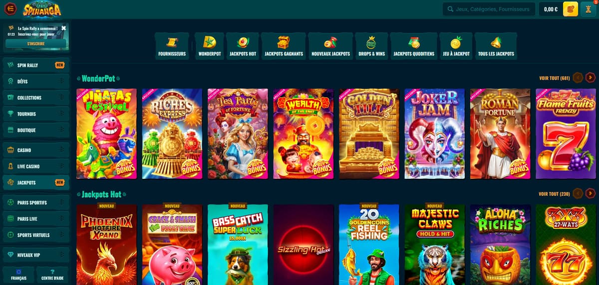 Jackpot Spinanga Casino