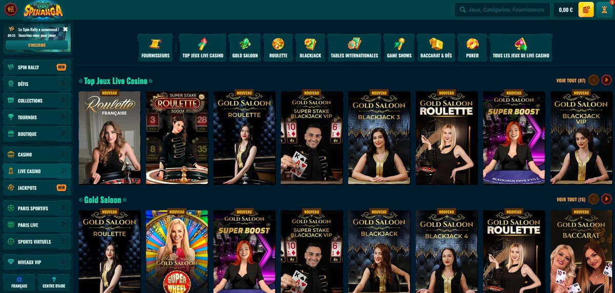 Live Spinanga Casino