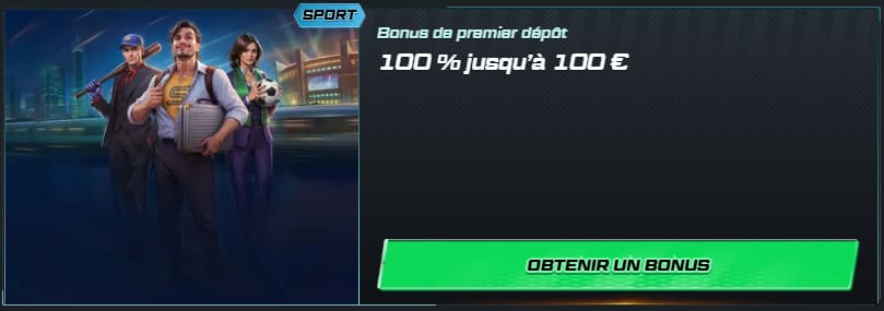 Bonus premier dépôt Spinational Casino