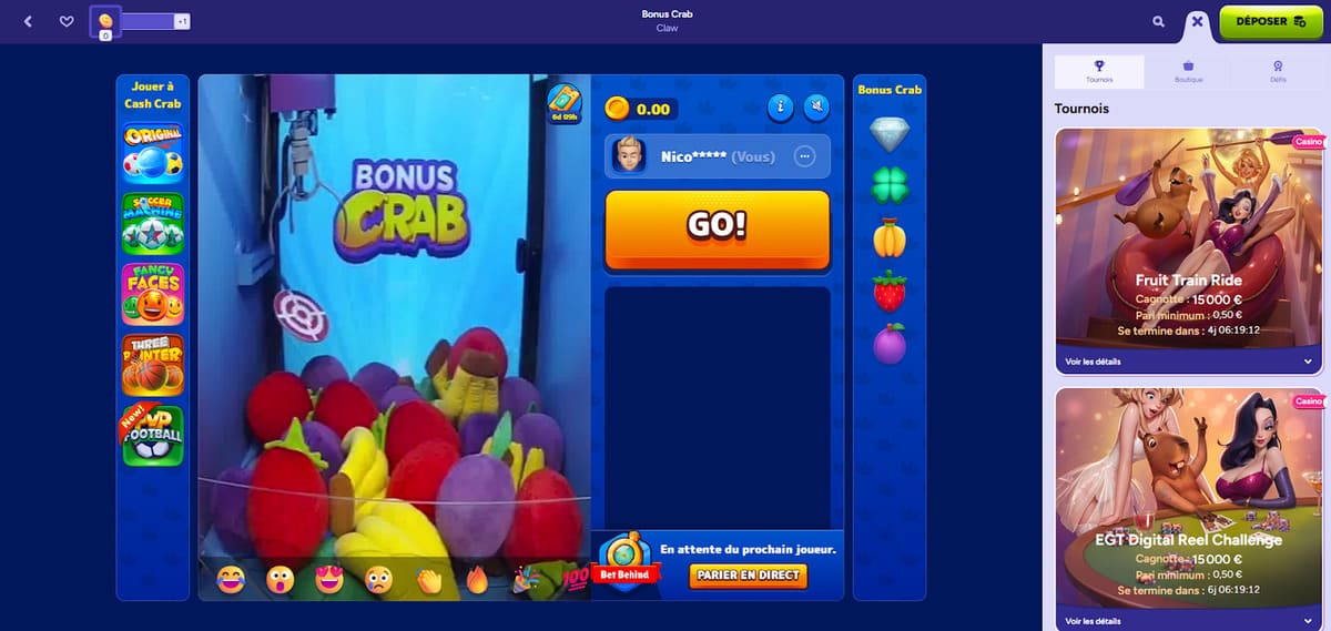 Bonus Crab Spinbara Casino