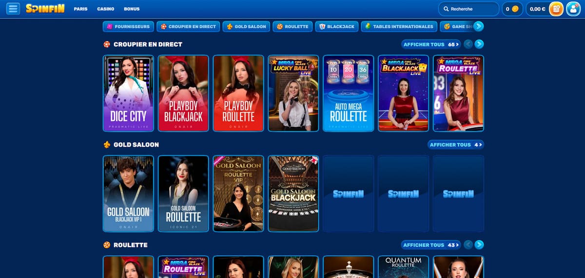 Casino en direct Spin Aura Casino