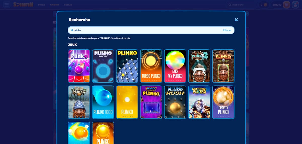 Mini jeux Spin Aura Casino