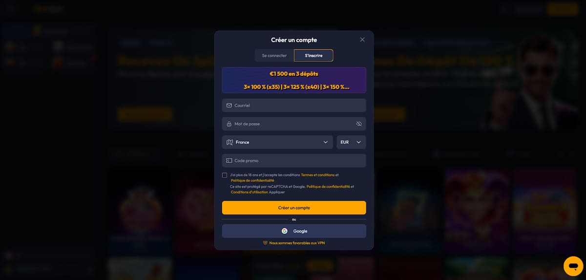 Inscription Spinhub Casino