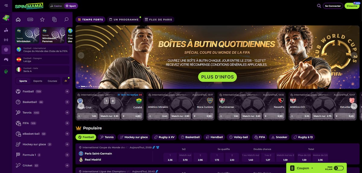 Bookmaker SpinMama Casino