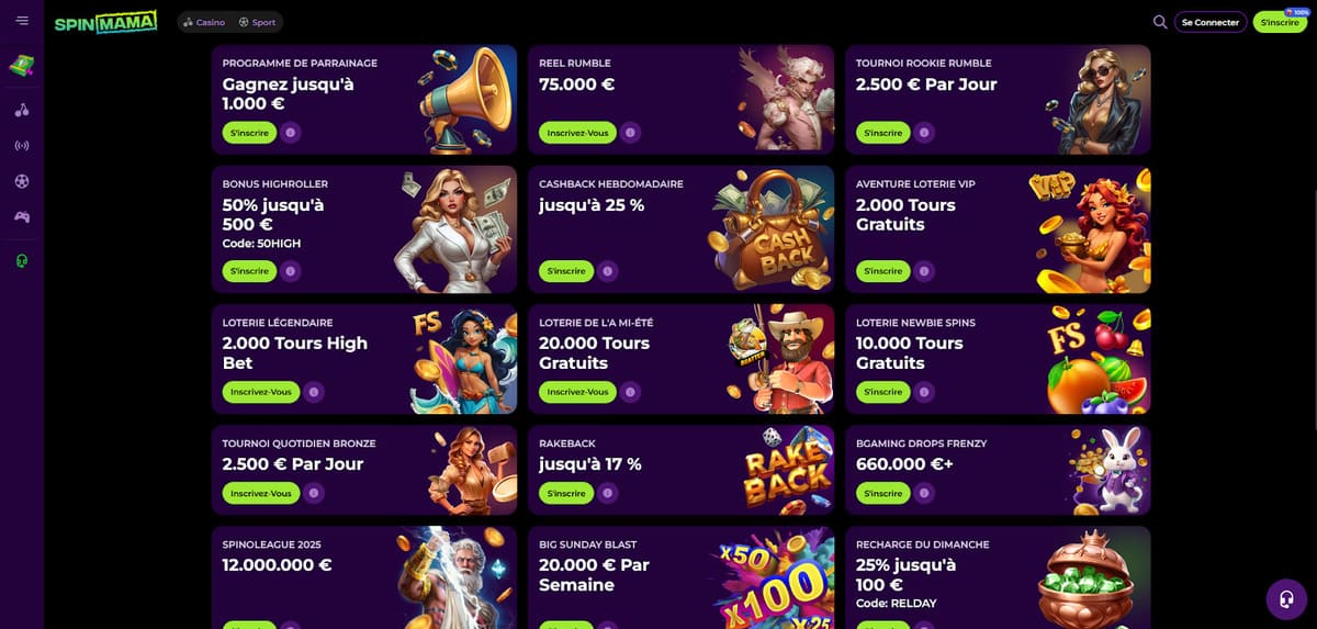 Promotions SpinMama Casino