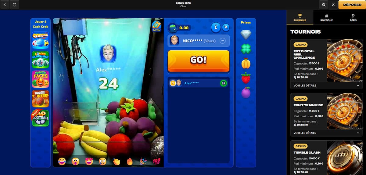 Bonus crab Spinsy Casino