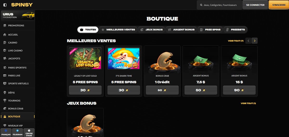 Boutique Spinsy Casino