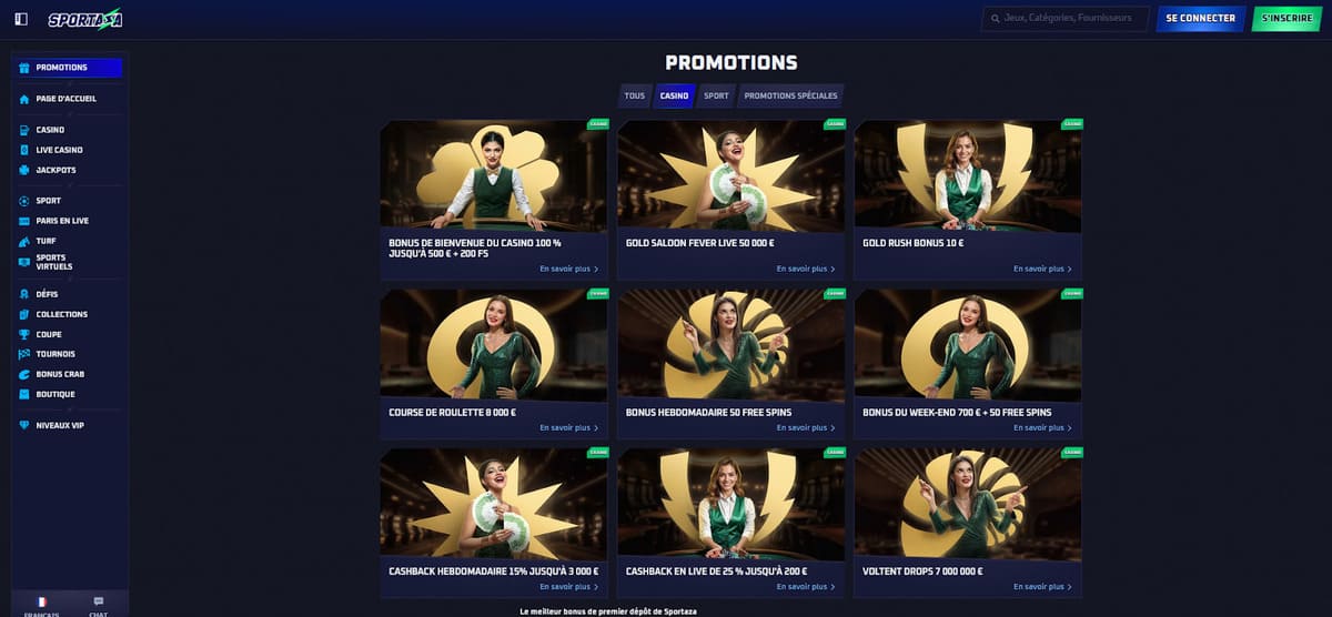 Promotions casino Sportaza Casino