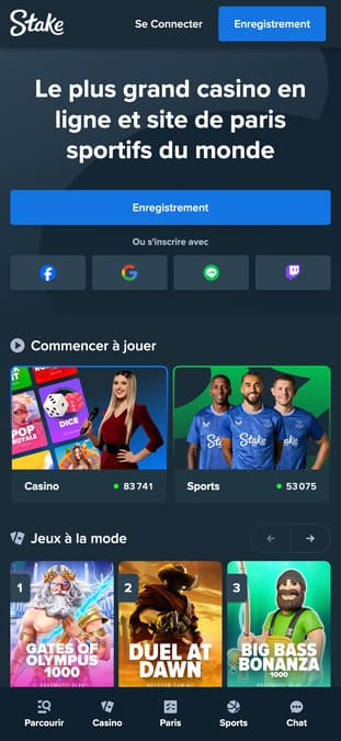 Stake casino application