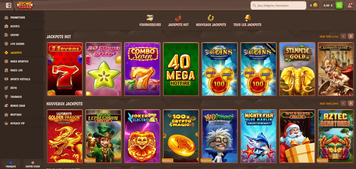 Jackpots hot Stone Vegas Casino