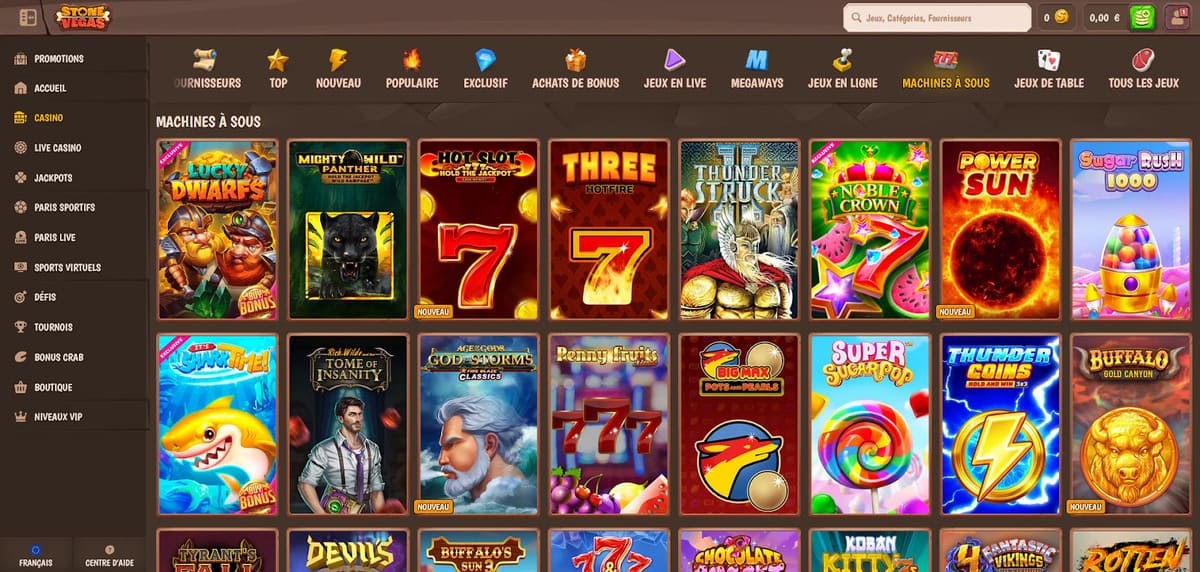 Machines à sous Stone Vegas Casino