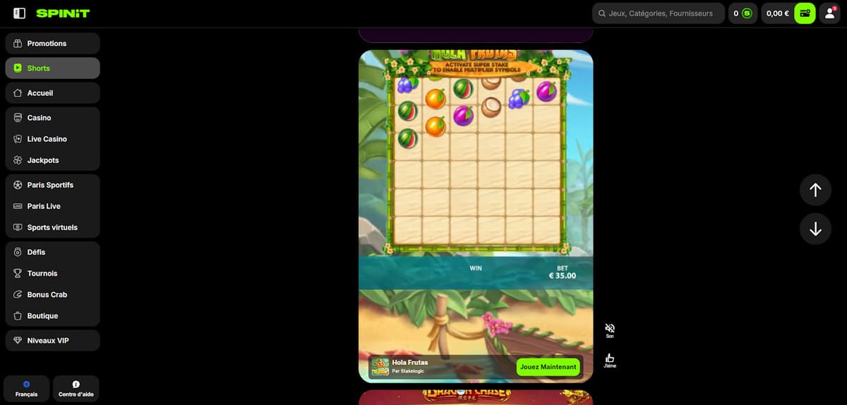 Machines à sous SpinIT Casino