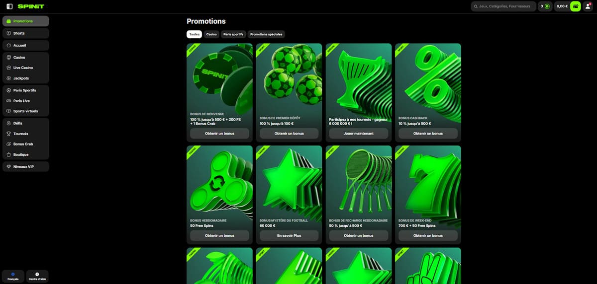 Promotions SpinIT Casino