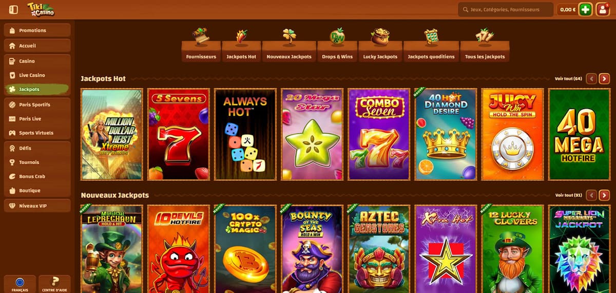 Jackpots Hot Tiki Casino