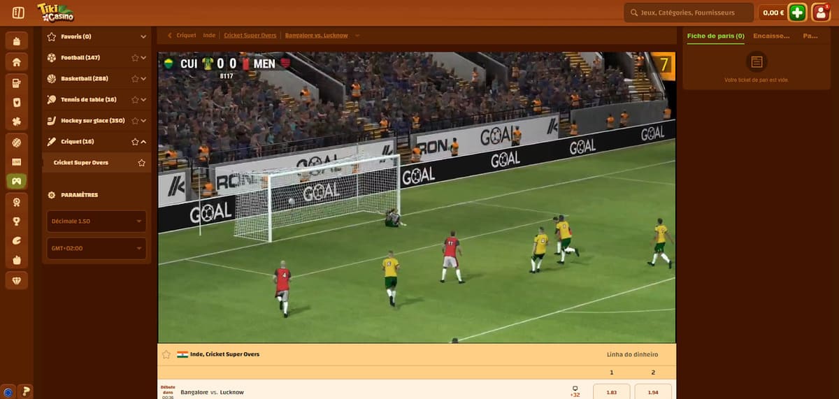 Ligues virtuelles Tiki Casino