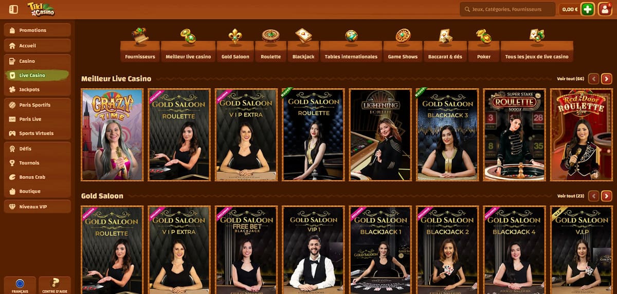 Live Casino Tiki Casino