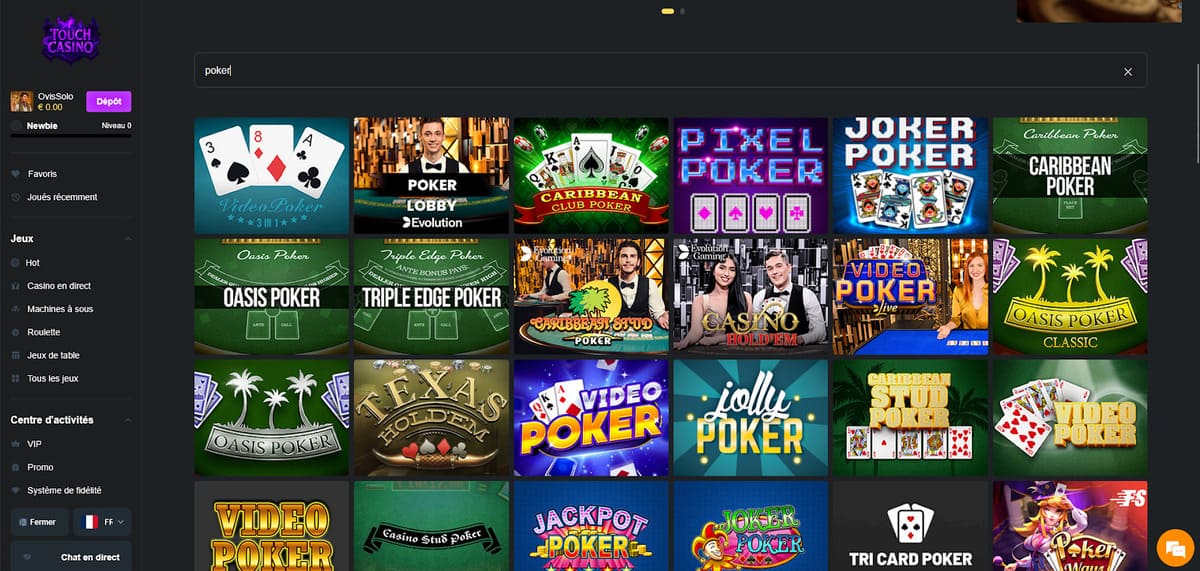 Recherche Touch Casino