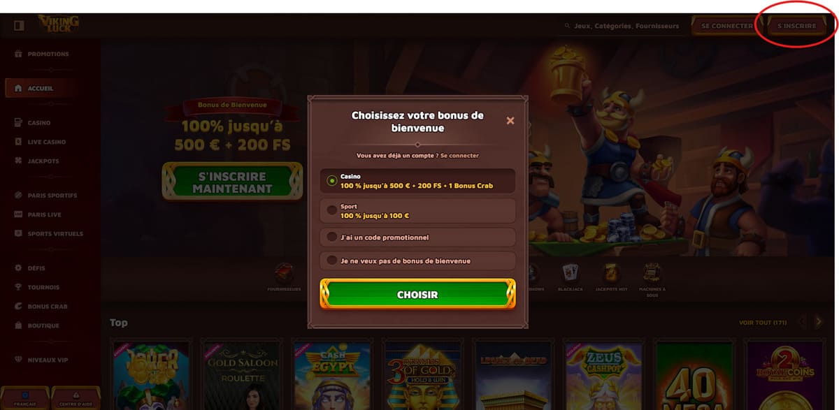 Inscription Viking Luck Casino