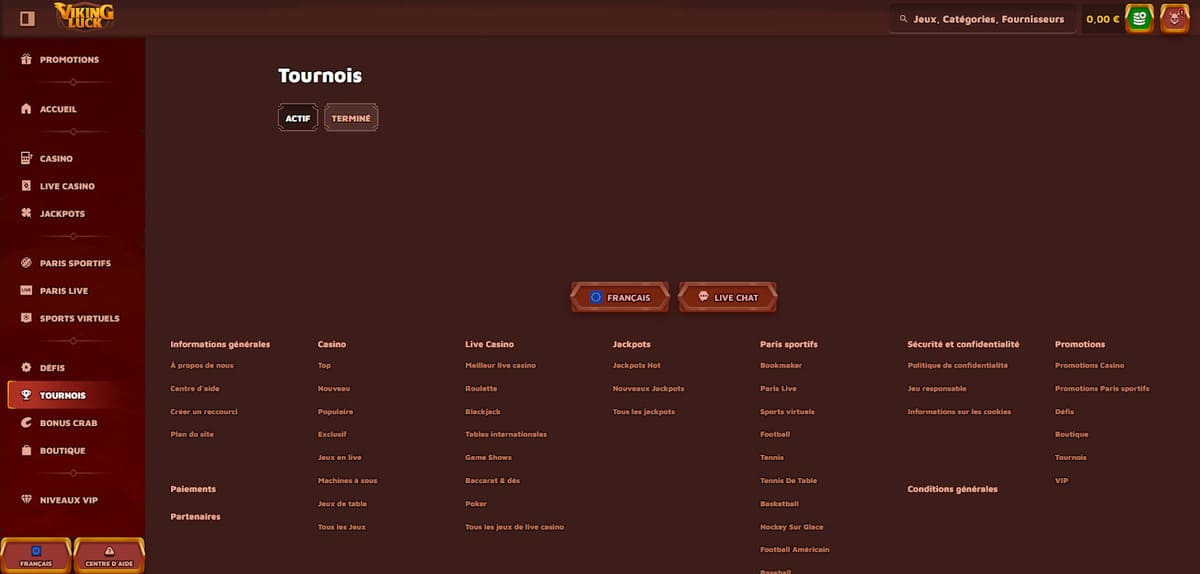 Tournois Viking Luck Casino