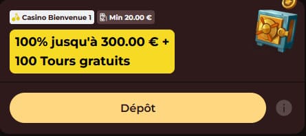 Bonus de bienvenue Vincispin Casino