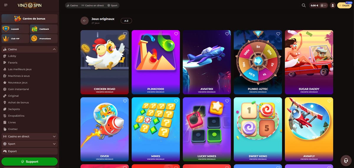 Original Vincispin Casino