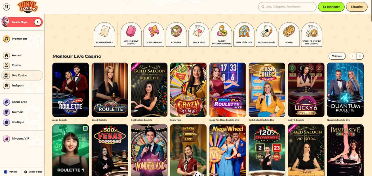 Casino en direct Vinyl