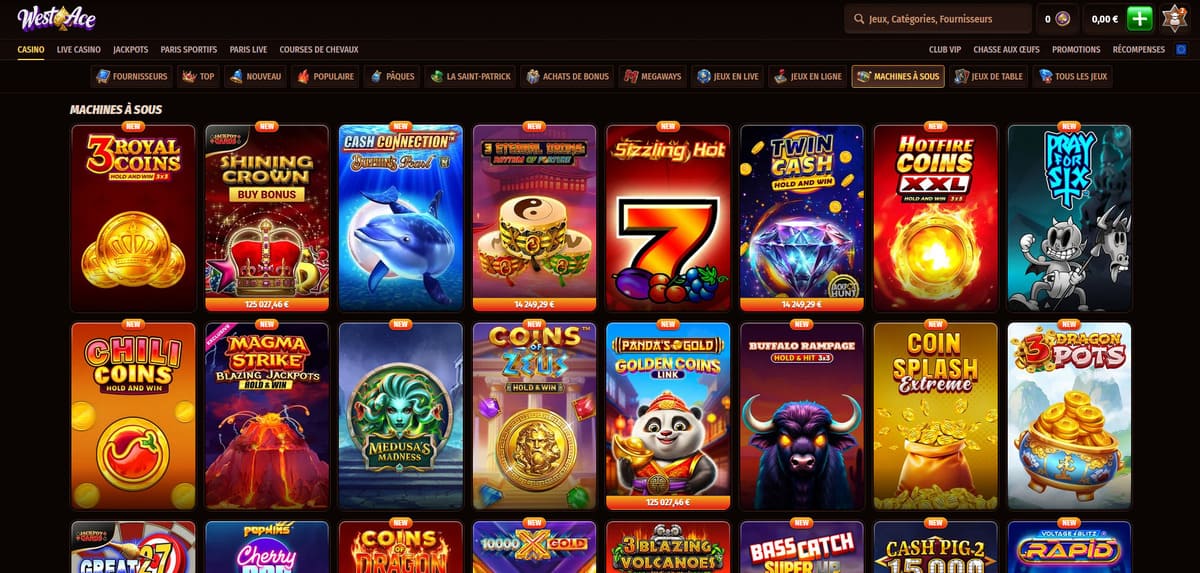 Machines à sous Westace Casino