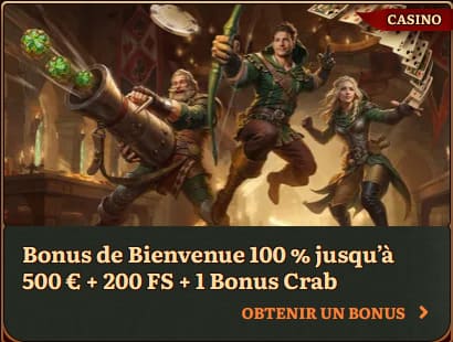 Bonus bienvenue WildRobin Casino