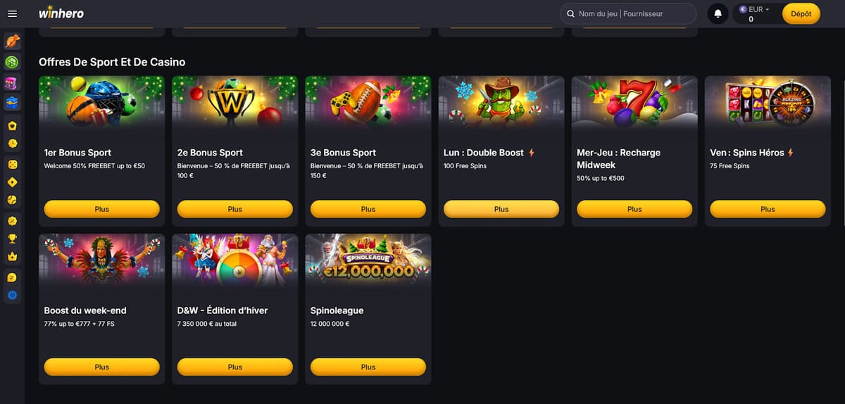 Promos Winhero Casino