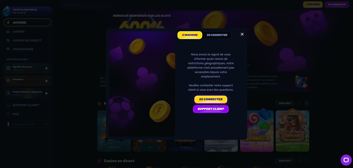 Inscription Wino Casino