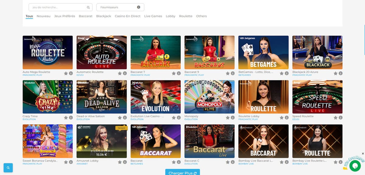 Casino en live Wolfy Casino